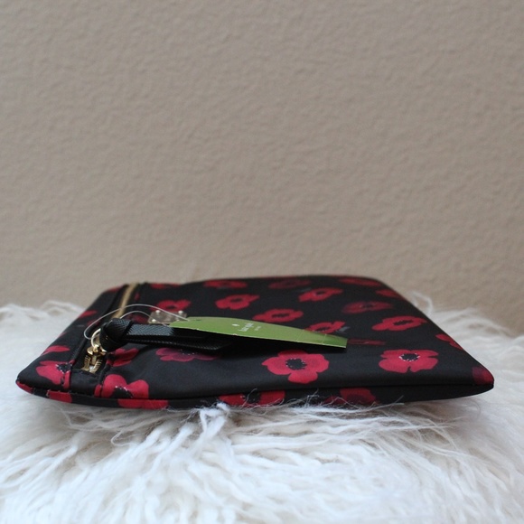 Kate Spade Clutch Pouch Red Floral Bag - Picture 7 of 8
